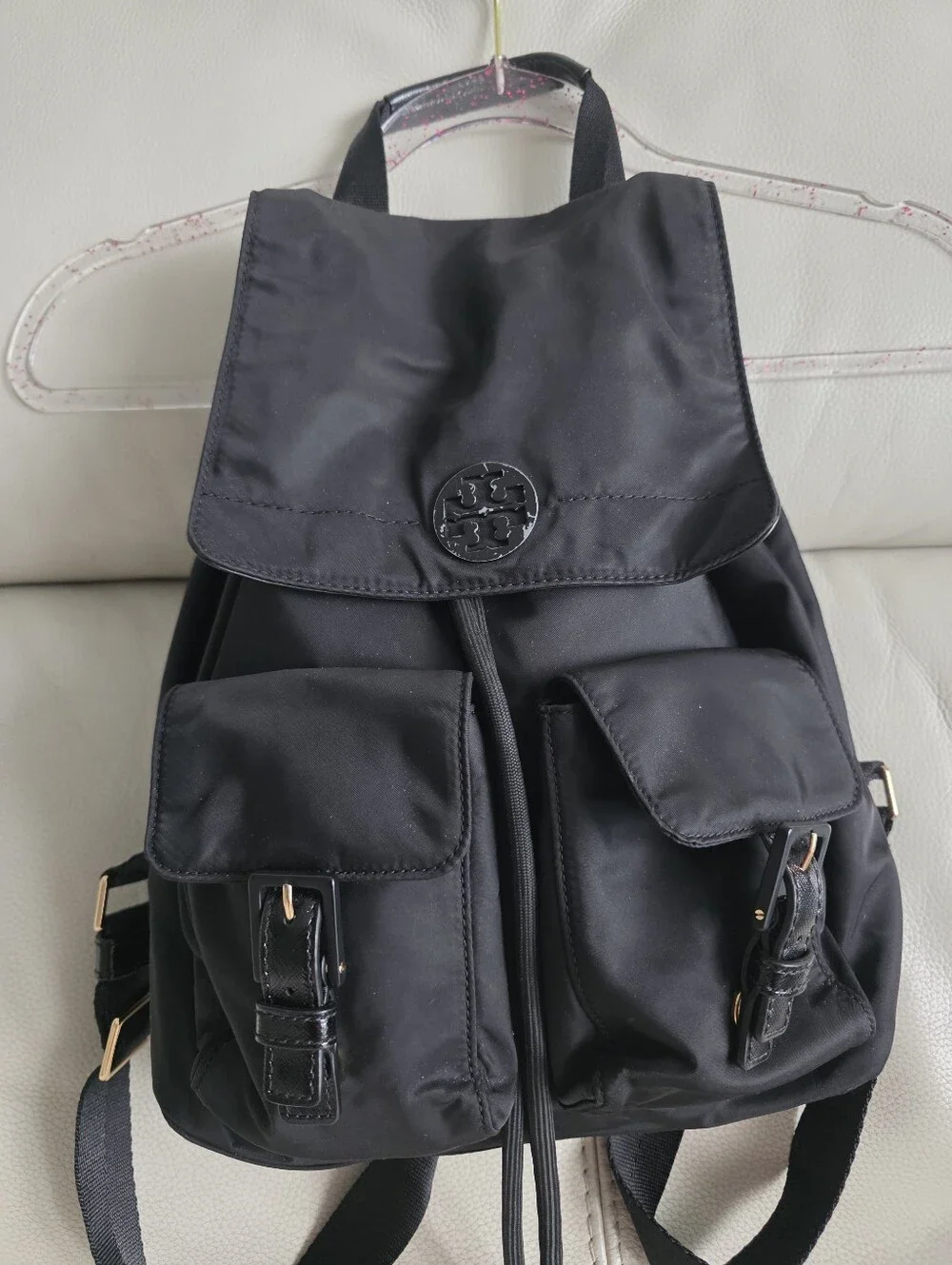 Tory Burch Black Nylon Backpack - Sleek Everyday Bag